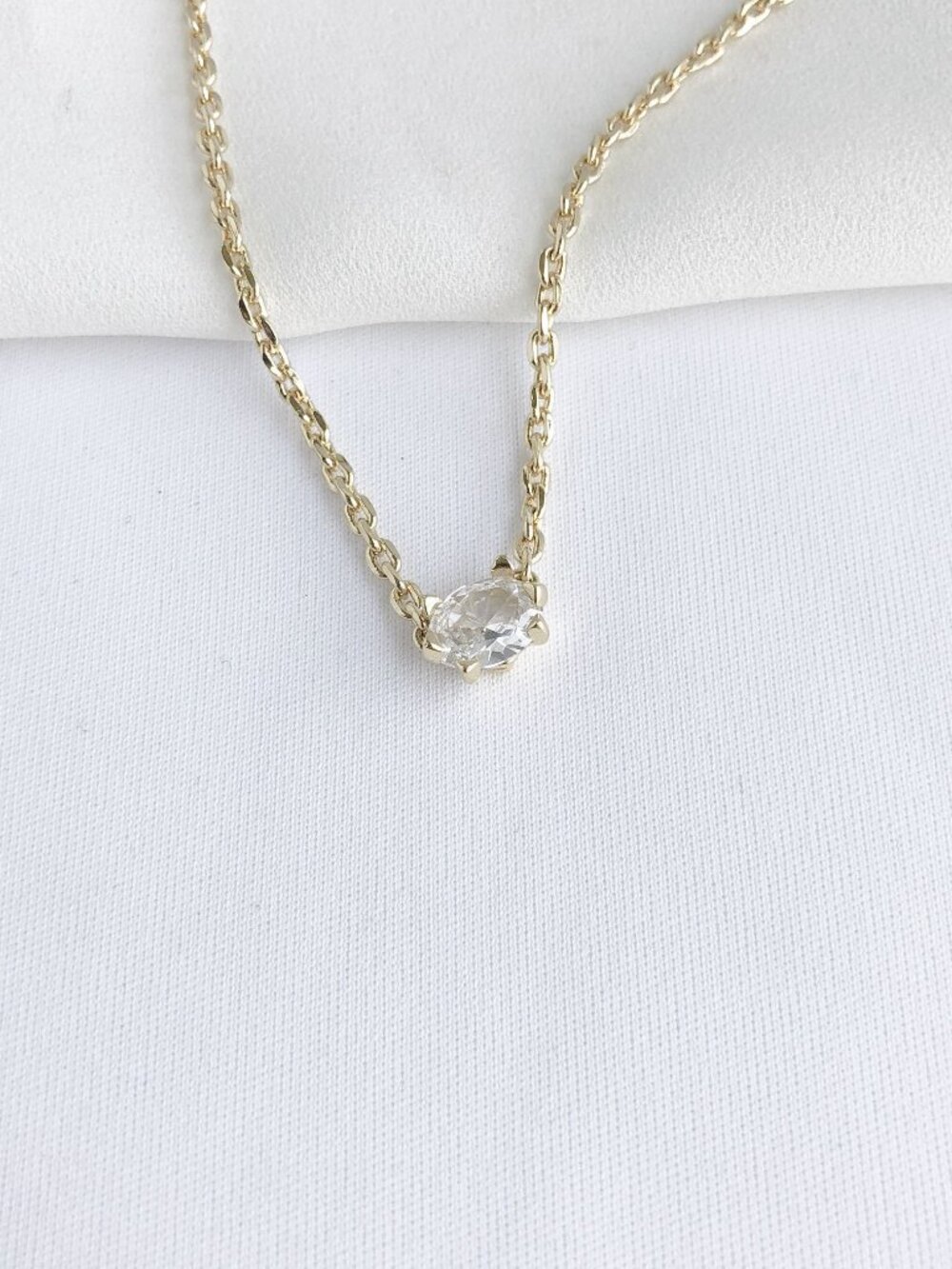 Kendra Scott Cailin White Crystal Gold Necklace | NEW